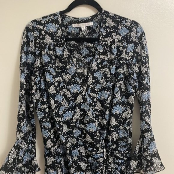 Floral V-Neck Ruffle Dress - Picture 6 of 14